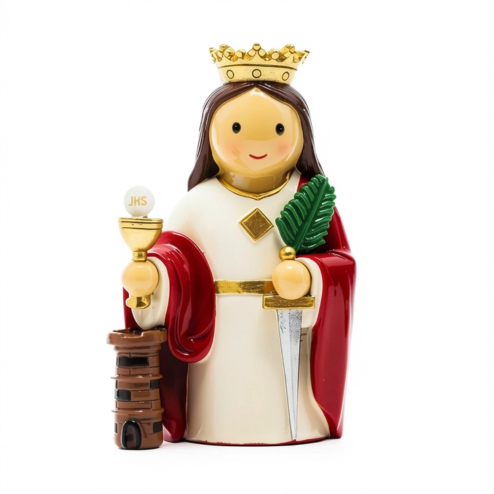 Figurka św. Barbara z żywicy 8cm