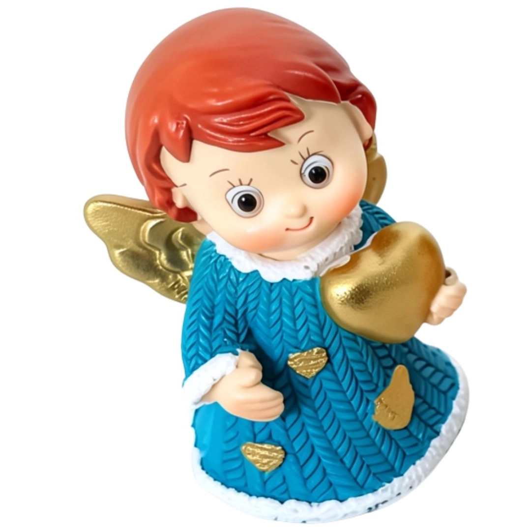 Figurka - aniołek 6cm niebieski