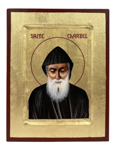 Ikona bizantyjska święty Charbel 24 x 18 cm