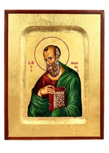 Ikona bizantyjska święty Jan Ewangelista 10 x 13 cm