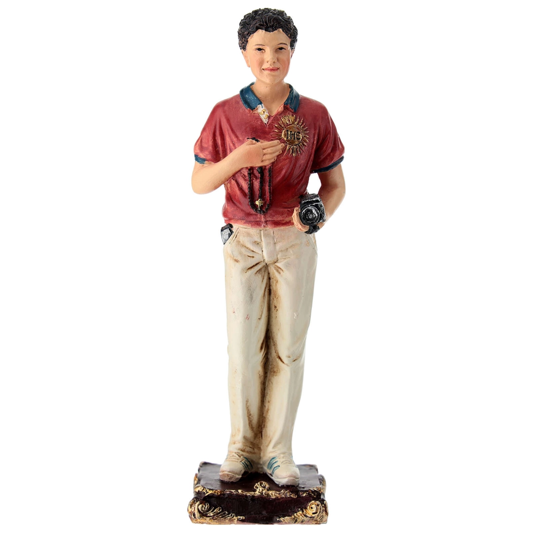 Figurka Święty Carlo Acutis,  ręcznie malowana żywica 13cm ST011767 PULC