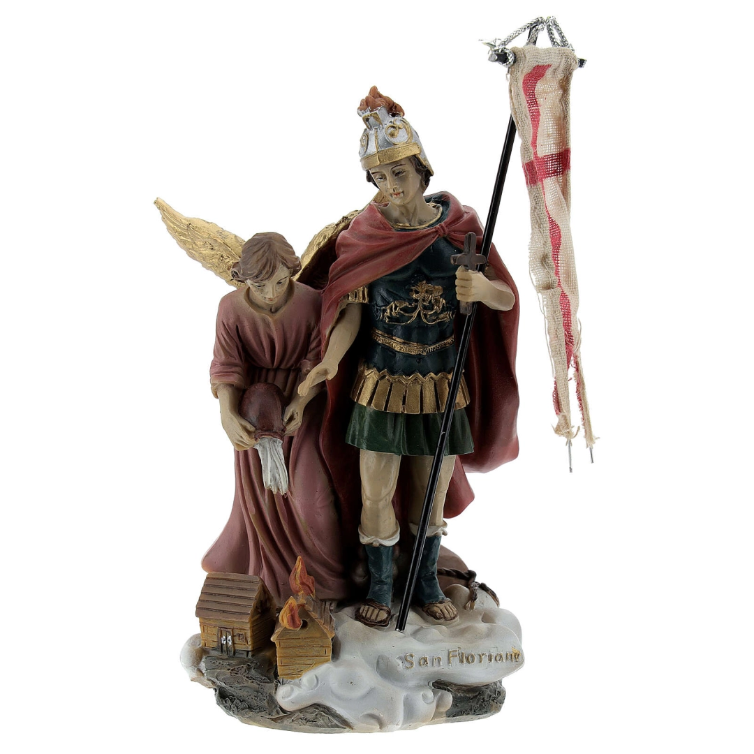Figurka Święty Florian,  ręcznie malowana żywica 12cm ST008443PULC