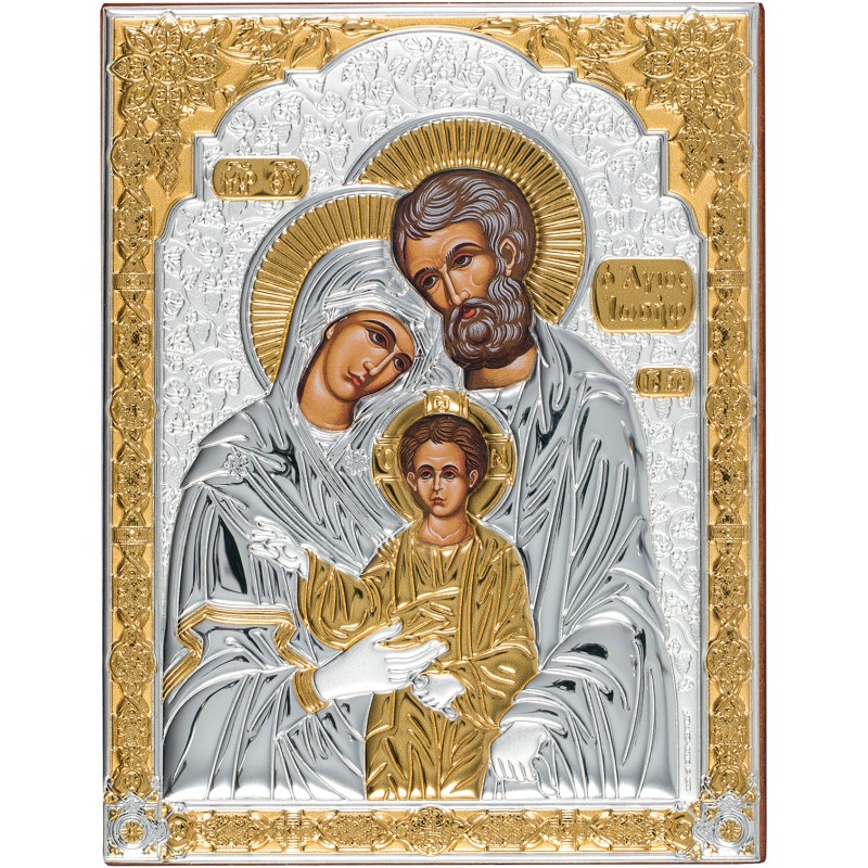 Ikona św. Rodzina prostok. sr/zł na brąz. d. 10,2x12,7 6696/2 EKKLESIA