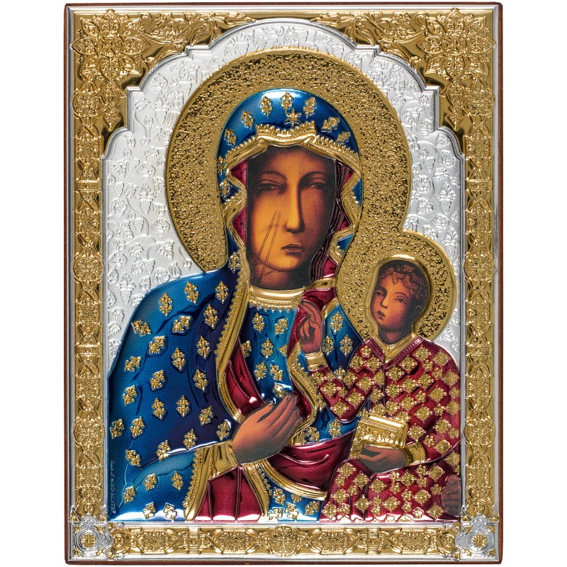 Ikona MB CZ prostok. kolor sr. tło na brąz. d. 10x12,6 6786/2CO EKKLESIA