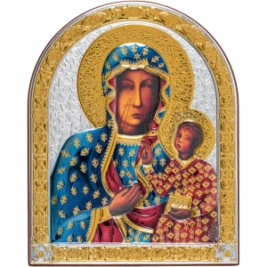 Ikona MB CZ owal kolor sr. tło na brąz. d. 10x12,6 6786/2CCO EKKLESIA