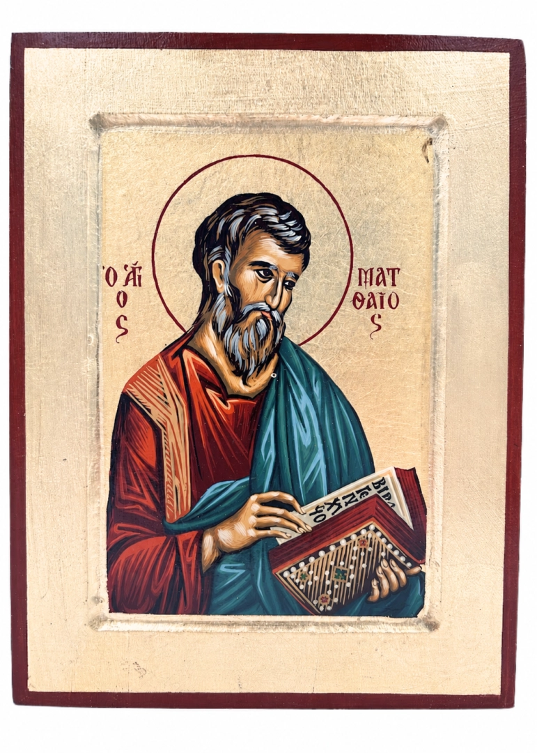 Ikona bizantyjska św. Mateusz 24 x 18 cm