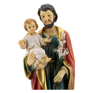 Figura św. Józef z dzieciątkiem 20cm żywica ST008307 PULC
