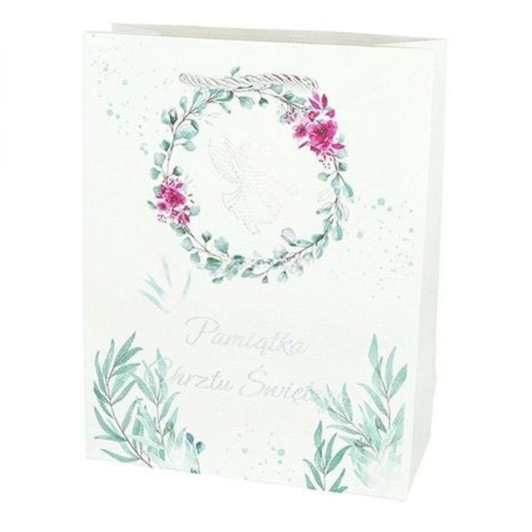 Torebka prezentowa Pamiąka Chrztu Święego 32x26 cm 2 TZ5 NER