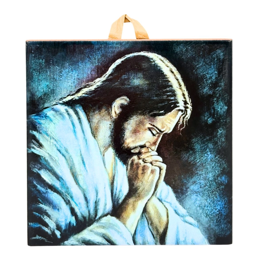 Płytka ceramiczna 10x10 cm obrazek Jezus modlący się  I49 PML
