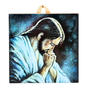 Płytka ceramiczna 10x10 cm obrazek Jezus modlący się  I49 PML