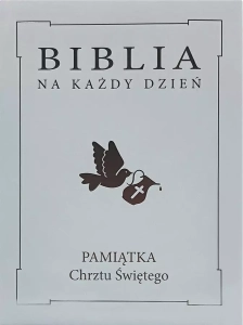 Biblia na każdy dzień (Pamiątka Chrztu) skóra srebro WDS