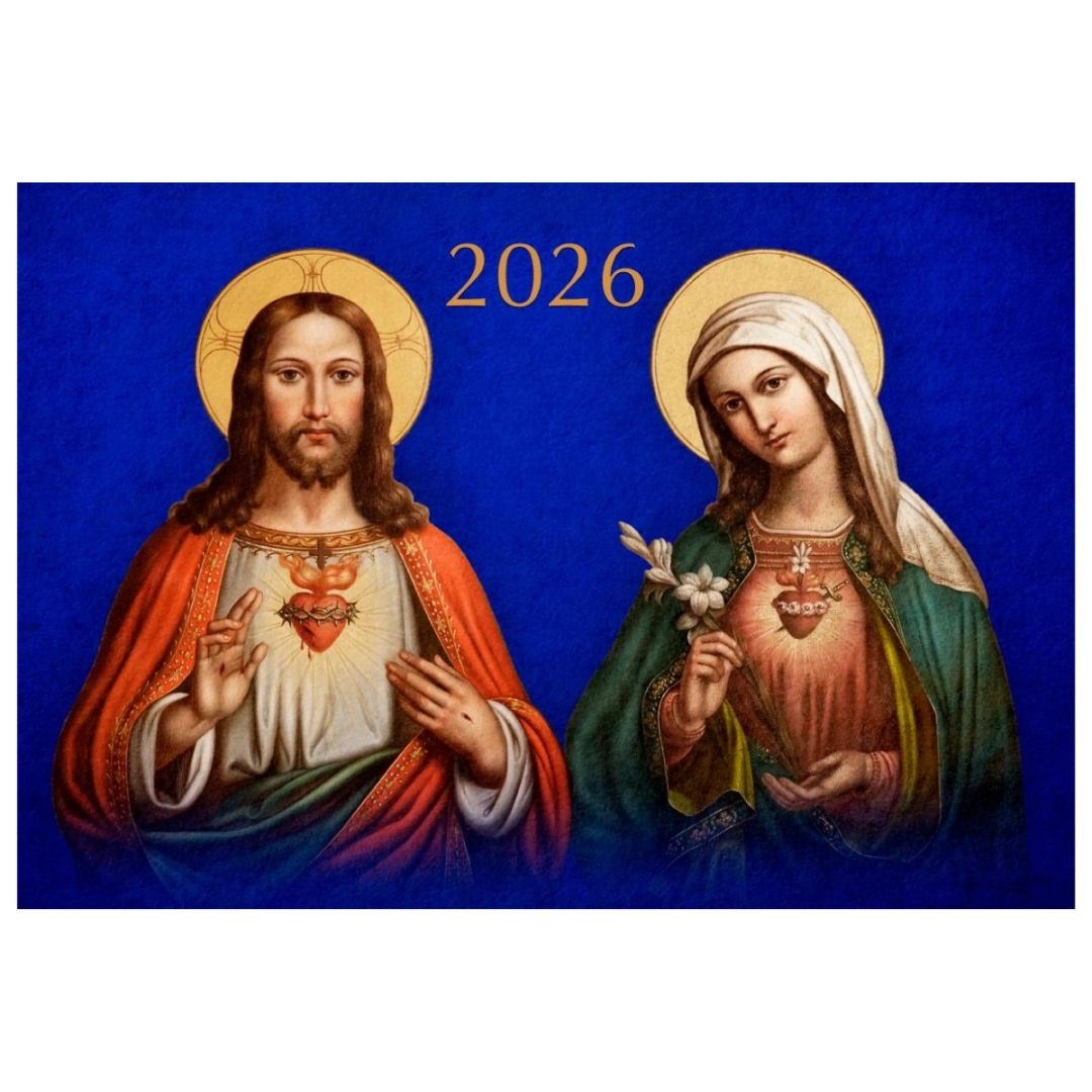 Kalendarz trójdzielny Serce Jezusa i Maryi 2026
