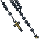 Różaniec drewniany 12 mm czarny