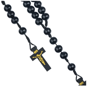 Różaniec drewniany 12 mm czarny