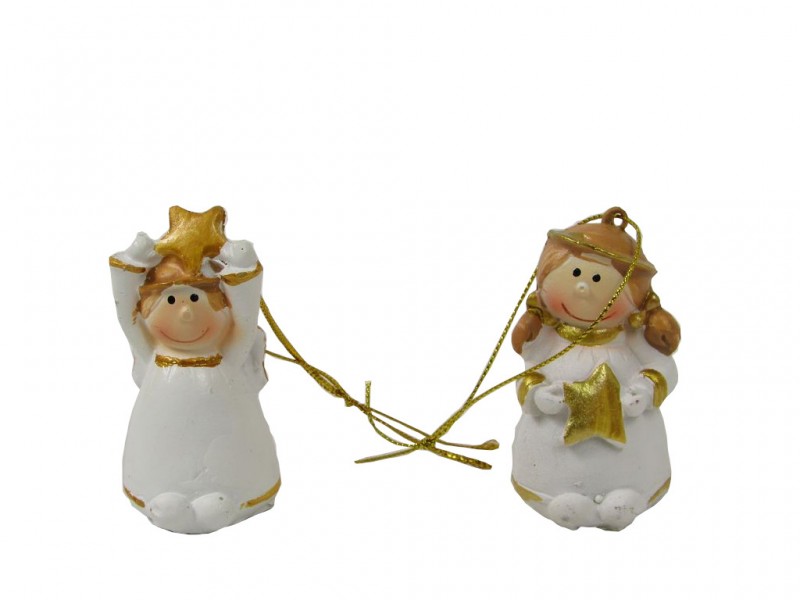 Figurka Aniołek z gwiazdką na sznurku 6x3,5cm 5443 D-G