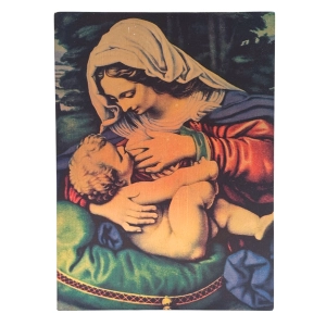 Ikona MB Karmiąca drewno 18,5x13,5cm  CON