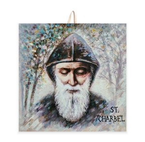 Płytka ceramiczna 15x15cm obrazek św. Charbel  PML