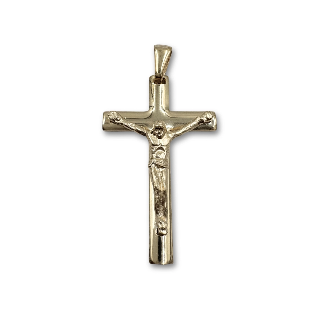 Krzyżyk srebrny pozłacany wytłaczany 3,5cm IT KUŻ