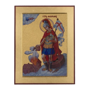 Ikona EL Św. Florian 13x17cm mała IKO-ELIT-081 G-P