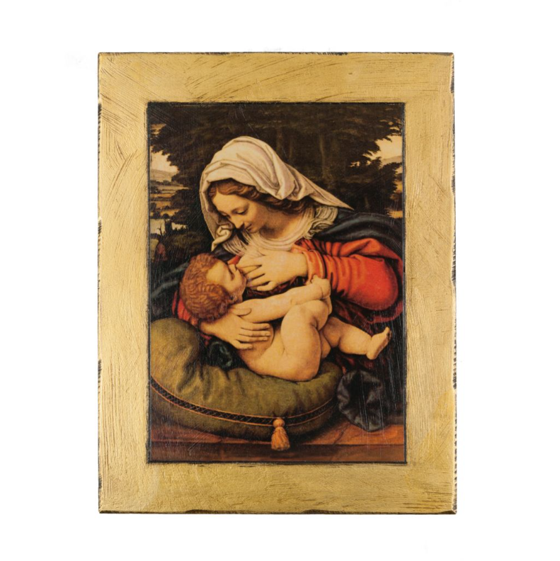 Ikona MB Karmiąca 18x23cm średnia IKO-026 G-P