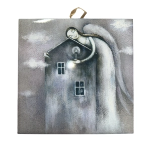 Płytka ceramiczna 10x10cm obrazek Anioł rozświetlający ciemności