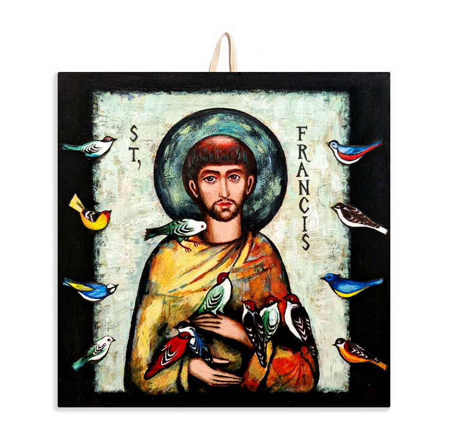 Płytka ceramiczna 15x15cm obrazek Św. Franciszek