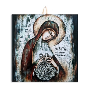 Płytka ceramiczna 15x15cm obrazek Św. Rita od spraw trudnych PML