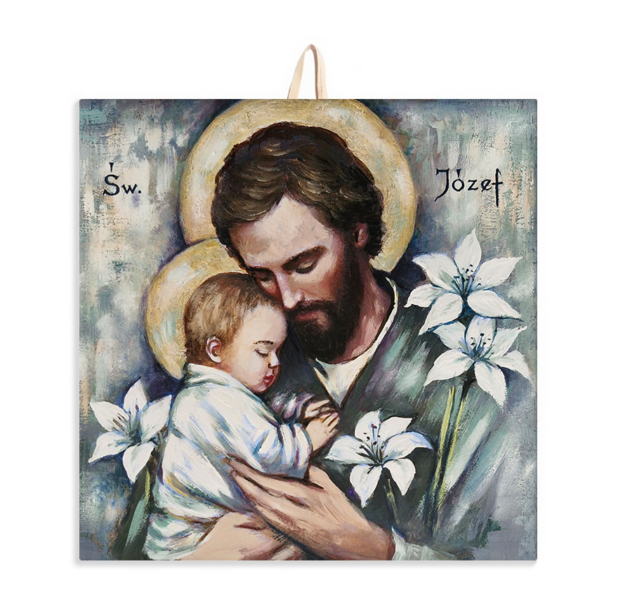 Płytka ceramiczna 10x10cm obrazek Św. Józef  PML