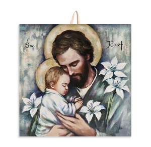 Płytka ceramiczna 10x10cm obrazek Św. Józef  PML