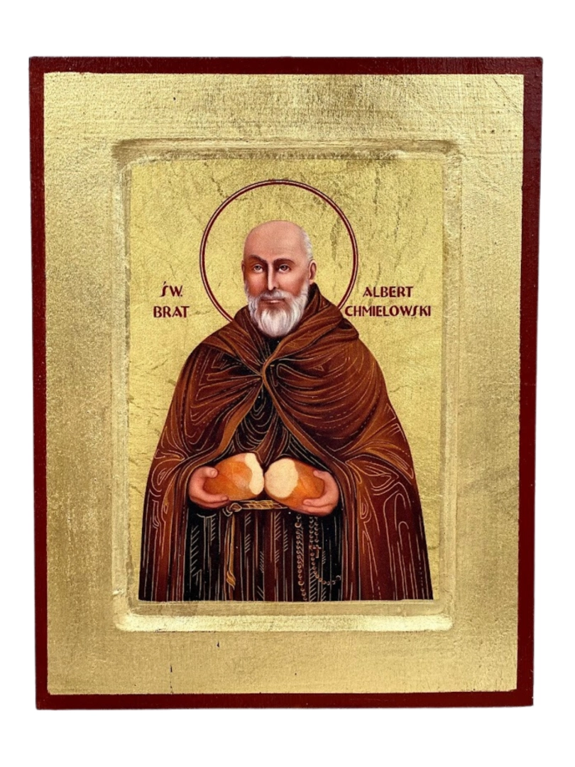 Ikona 1S św. Brat Albert Chmielowski BIZ 24x18cm