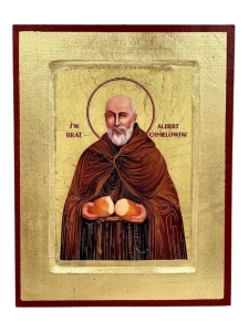 Ikona 1S św. Brat Albert Chmielowski BIZ 24x18cm