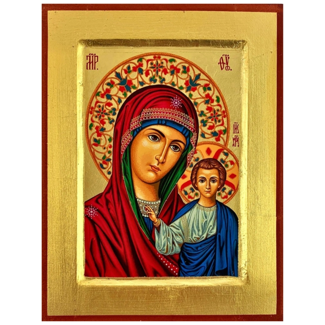Ikona 1S MB Kazańska czerwona 24x18cm BIZ