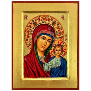 Ikona 1S MB Kazańska czerwona 24x18cm BIZ