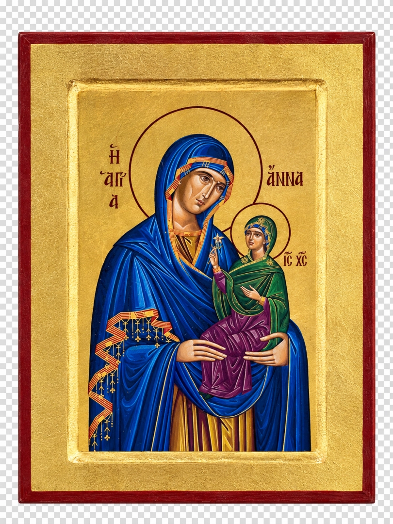 Ikona 0S św. Anna niebieska 14x18cm BIZ