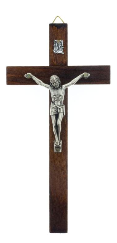 Krzyż drewniany 17,5cm ciemny frezowany KRZ-DR-006 G-P