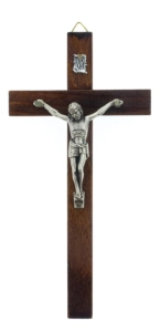 Krzyż drewniany 17,5cm ciemny frezowany KRZ-DR-006 G-P