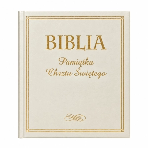 Biblia. Pamiątka Chrztu Świętego - złocona WDS