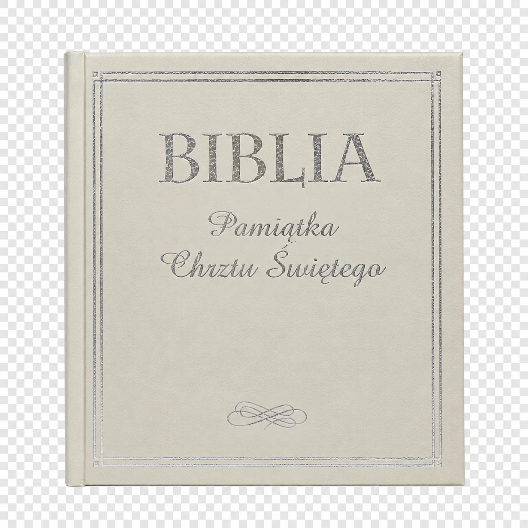 Biblia. Pamiątka Chrztu Świętego - srebrzona WDS