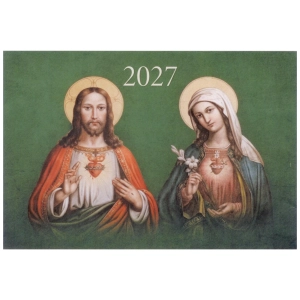 Kalendarz 2027 trójdz. - Serce Jezusa, Serce Maryi WDS