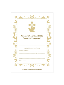 Pamiątka Sakramentu Chrztu Świętego A5 10 szt.