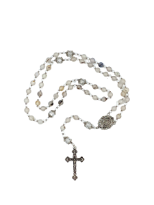 Różaniec z kamieni naturalnych i stali szlachetnej