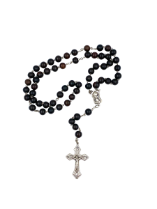 Różaniec z hebanowymi koralikami