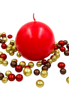 Świeca kula czerwona