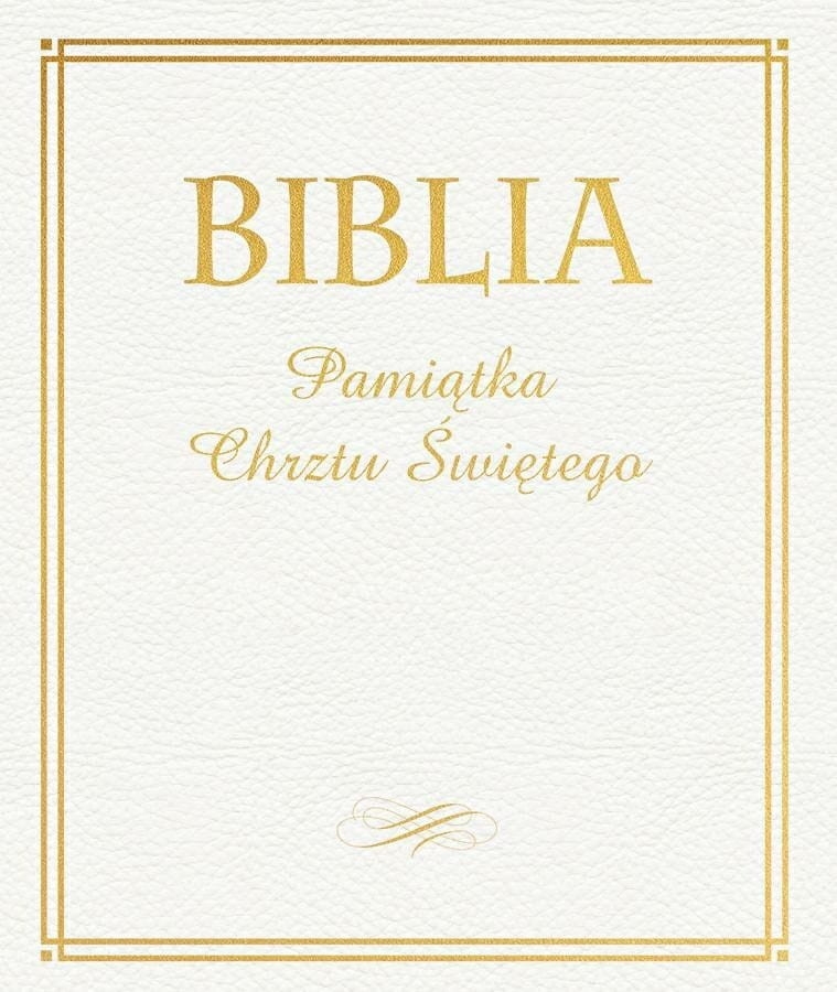 Biblia Pamiątka Chrztu Świętego złota