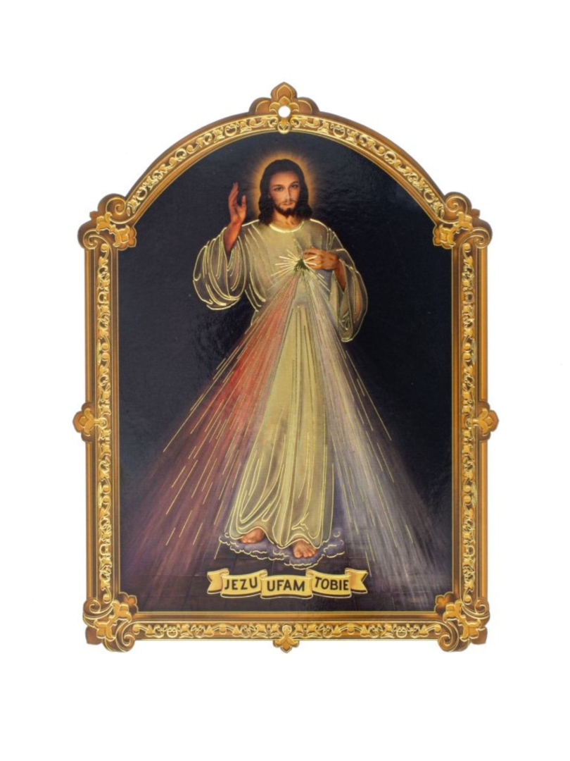 Obrazek Jezu Ufam Tobie - Jezus Miłosierny 16x12 cm