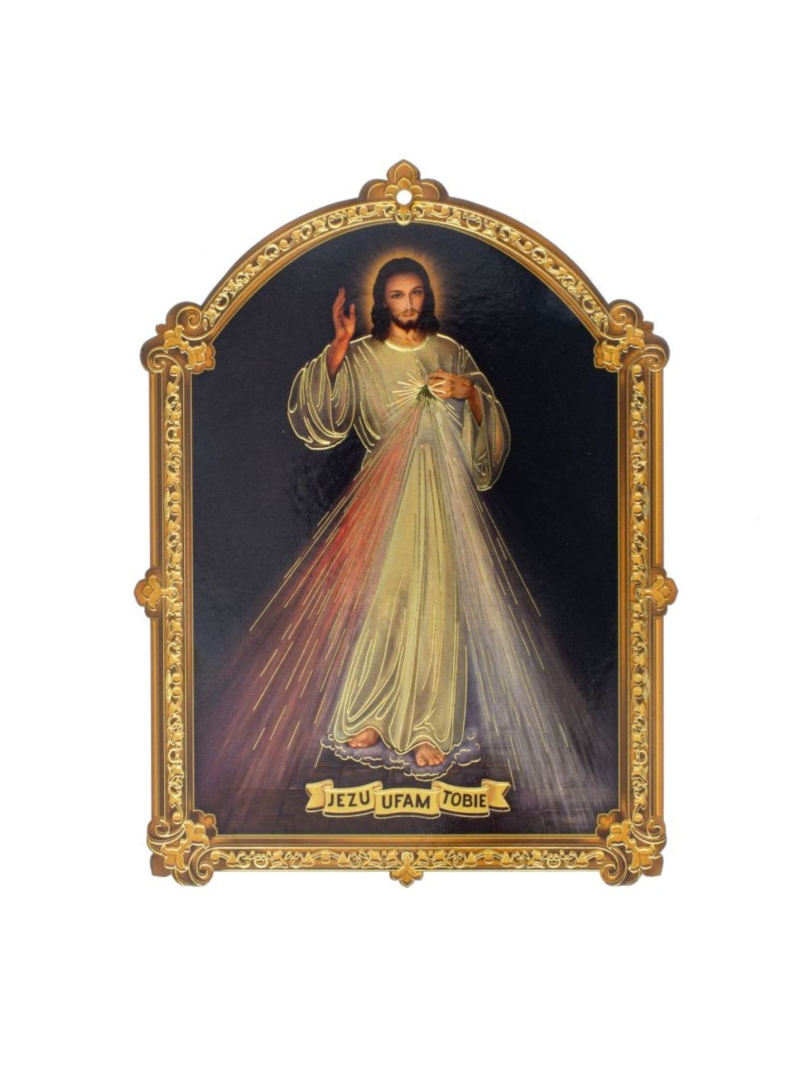 Obrazek Jezu Ufam Tobie - Jezus Miłosierny 10x7 cm