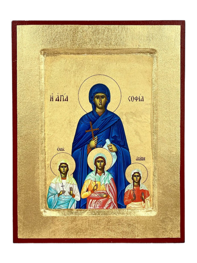 Ikona bizantyjska święta Zofia 18 x 14 cm