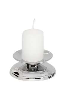 Świecznik nowoczesny chromowany średnica 7,2cm