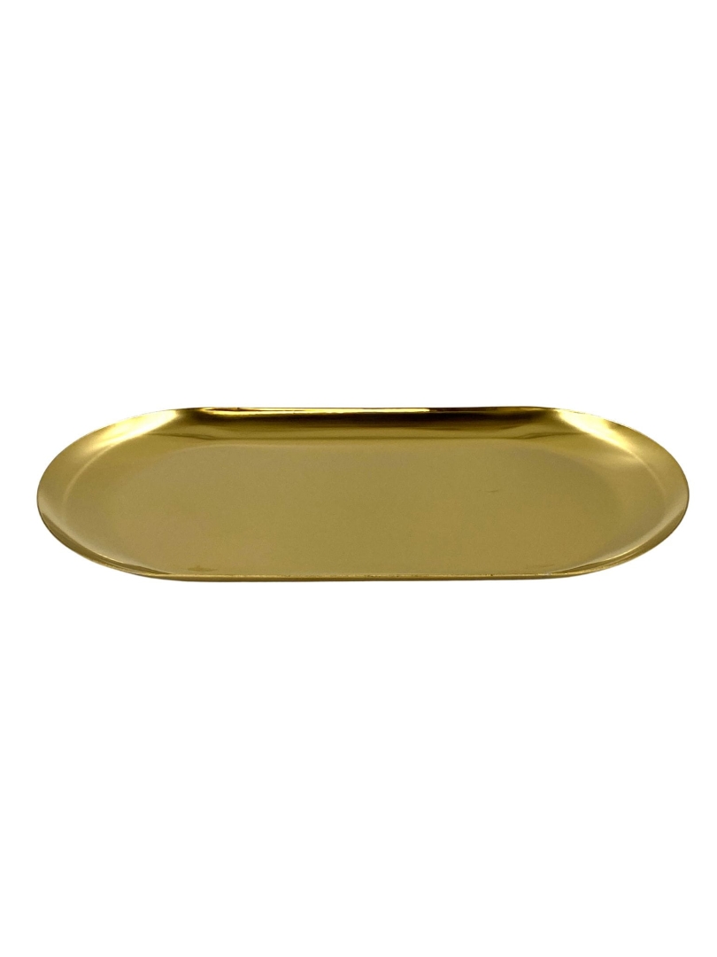 Tacka do ampułek metalowa złota 17,5 x 8,5 cm