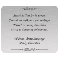 Tabliczka grawerunek 6 cm  x5 cm Jesteś dziś Matka Chrzestna.jpg